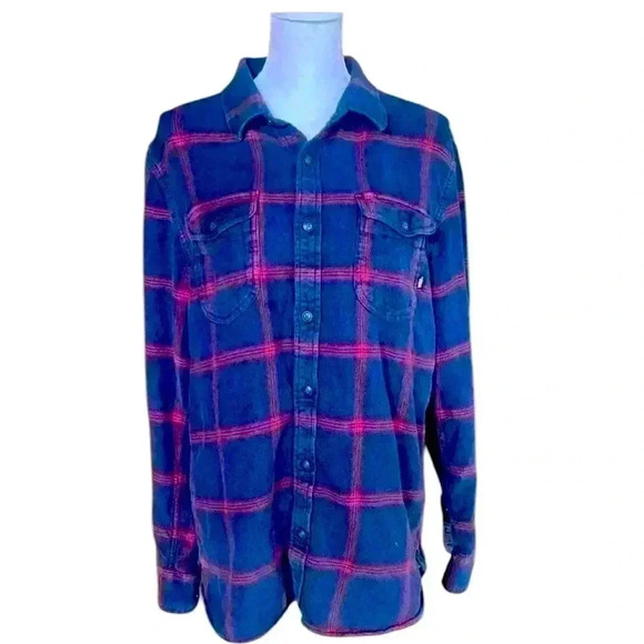 Vans men’s shirt. Long sleeve button down Large Tailored Fit. 100% cotton fabric - Picture 1 of 12